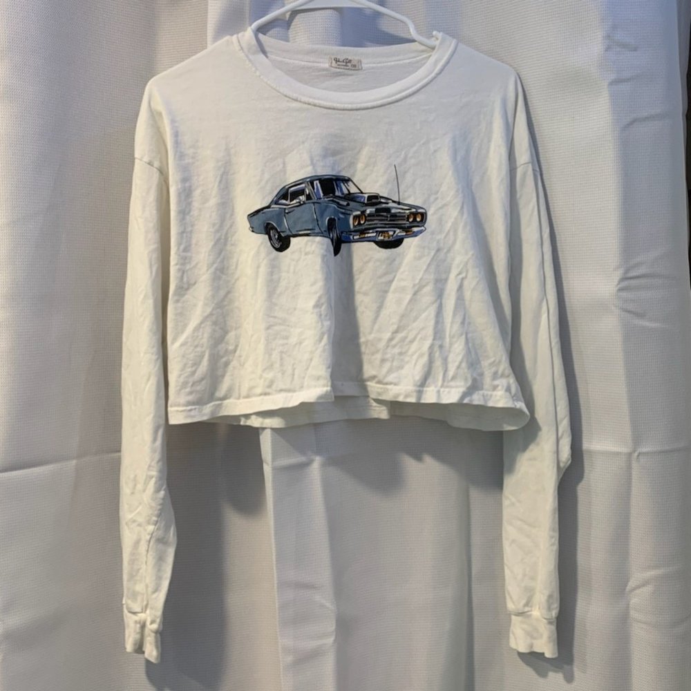 Brandy Melville Graphic Cropped Long Sleeve